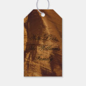 Elegant Chic Copper Brown Festival Geschenkanhänger (Vorderseite)