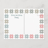 Elegant Chic Customizable Christmas Poinsettia Feiertagspostkarte (Rückseite)