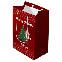 Elegant Chic Cute Modern Festive Red Green Mittlere Geschenktüte