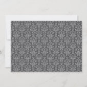 Elegant Chic Damask Script-Klasse für feierliche H Einladung (Rückseite)