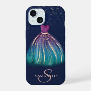 Elegant Chic Dress Navy Blue iPhone 15 Hülle
