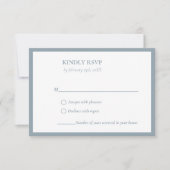 Elegant & Chic Dusty RSVP Karte (Vorderseite)