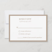 Elegant & Chic Emerald Taupe Hochzeit RSVP Karte (Vorderseite)