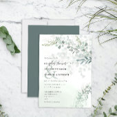 Elegant Chic Eucalyptus Couple Dusche Einladung