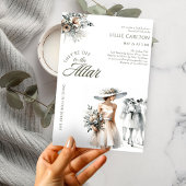 Elegant Chic Fashion Sketch Derby Brautparty Einladung