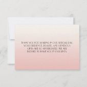 Elegant Chic Floral Dankeschön Card Dankeskarte (Rückseite)