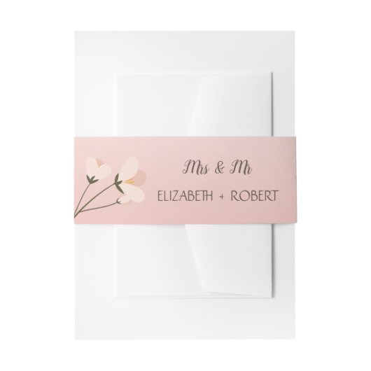 Elegant Chic Floral Einladungsbanderole (Vorderseite Beispiel)