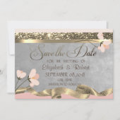 Elegant Chic Floral Save the Date (Vorderseite)