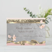 Elegant Chic Floral UAWG Einladung (Stehend Vorderseite)