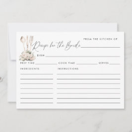 Elegant Chic Floral Utensils Rezept für die Braut