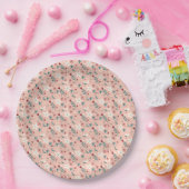Elegant Chic froram Muster Pink Pappteller (Party)