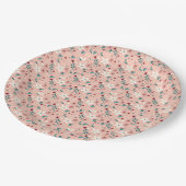 Elegant Chic froram Muster Pink Pappteller (Schrägansicht)