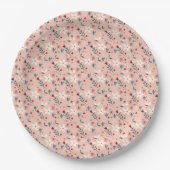 Elegant Chic froram Muster Pink Pappteller (Vorderseite)