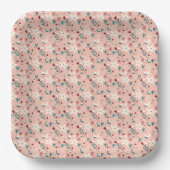 Elegant Chic froram Muster Pink Pappteller (Vorderseite)
