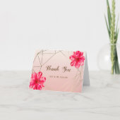 Elegant Chic Geometric,Hibiskus Dankeskarte (Vorderseite)