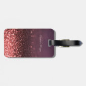 Elegant Chic Glitzer Bokeh Ombre, Blume Gepäckanhänger (Rückseite horizontal)