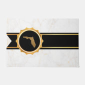 Elegant Chic Gold & Black Florida State Map Fußmatte (Vorderseite)