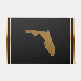 Elegant Chic Gold & Black Florida State Map Fußmatte
