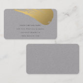 Elegant Chic Gold Brushed Visitenkarte (Vorne/Hinten)