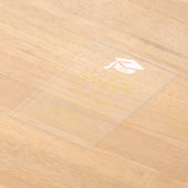 Elegant & Chic Gold Calligraphy Graduation Party Acryleinladungen (Ablage )