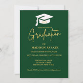 Elegant & Chic Gold Calligraphy Graduation Party Einladung (Vorderseite)
