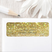 Elegant Chic Gold Glittery Bokeh Adressetikett (Insitu)