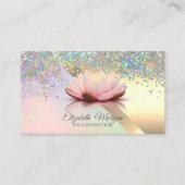 Elegant Chic Gold Lotus Confetti Visitenkarte (Vorderseite)