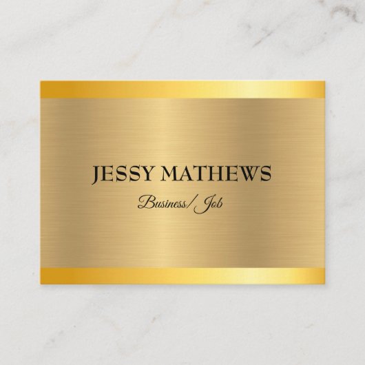 ELEGANT CHIC GOLD MODERN MINIMALISTISCH SCHWARZGOL VISITENKARTE (Vorderseite)