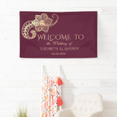Elegant Chic Gold Paisley Banner (Insitu)