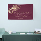 Elegant Chic Gold Paisley Banner (Messeveranstaltung)