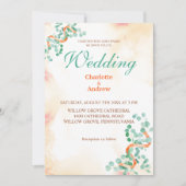 Elegant Chic green Eucalyptus Wedding Einladung (Vorderseite)