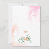 Elegant Chic green Eucalyptus Wedding Einladung (Rückseite)