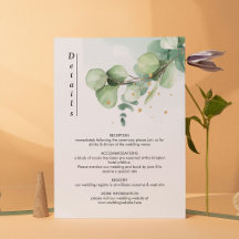 Elegant Chic Green Eucalyptus Wedding Gold Akzente