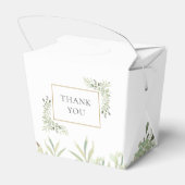 Elegant Chic Greenerity Gastgeschenk Hochzeit Box Geschenkschachtel (Rückseite)