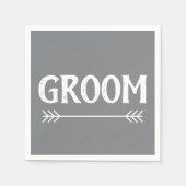 elegant chic GROOM | Serviette (Vorderseite)