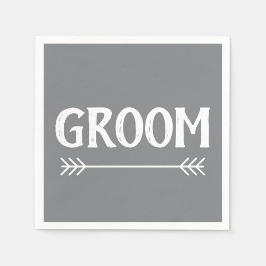 elegant chic GROOM | Serviette (Vorderseite)
