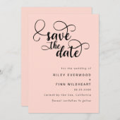 Elegant Chic Hochzeit speichern Sie das Datum Einl Save The Date (Vorne/Hinten)