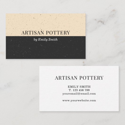 Elegant Chic Keramik Pottery Visitenkarte (Vorne/Hinten)