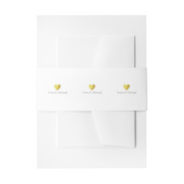 Elegant & Chic Liebe Monogram Wedding White Einladungsbanderole