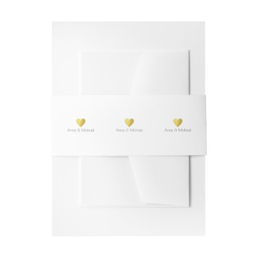 Elegant & Chic Liebe Monogram Wedding White Einladungsbanderole (Vorderseite Beispiel)