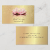 Elegant Chic Lotus Gold Confetti Yoga Instructor Visitenkarte (Vorne/Hinten)