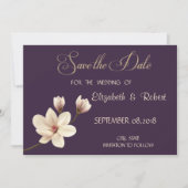 Elegant Chic Magnolia Save the Date (Vorderseite)