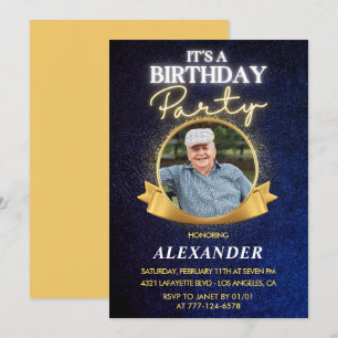 Elegant Chic Men Einladungen zum 98. Geburtstag