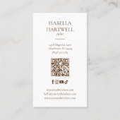 Elegant Chic Modern Luxury Botanical Fern Greenery Visitenkarte (Rückseite)