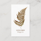 Elegant Chic Modern Luxury Botanical Fern Greenery Visitenkarte (Vorderseite)