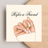 Elegant Chic Nail Salon Pedicurist Referrer-Karte Empfehlungskarte
