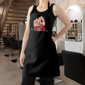 Elegant Chic Nails Beauty Salon Mitarbeiter Unifor Schürze