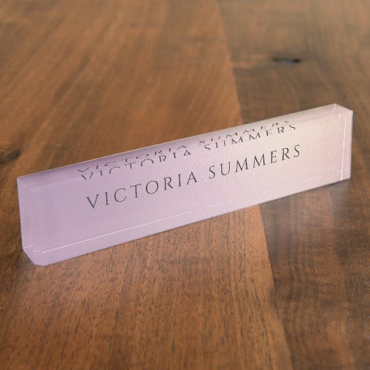 Elegant Chic Ombre Namensplakette (Seite)