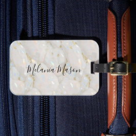 Elegant Chic Opal Gemstone Marmor Gepäckanhänger