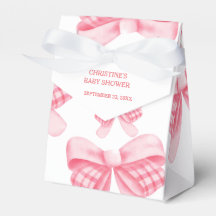 Elegant & Chic Pink Bow Girl Babydusche